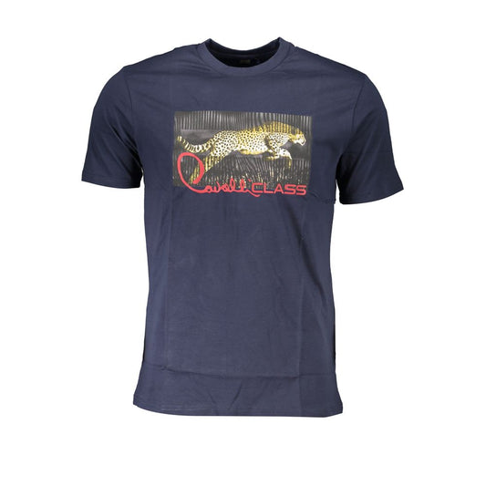 Cavalli Class Blue Cotton T-Shirt Cavalli Class