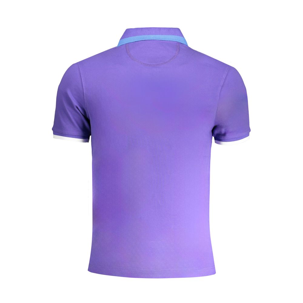 La Martina Purple Cotton Polo Shirt La Martina