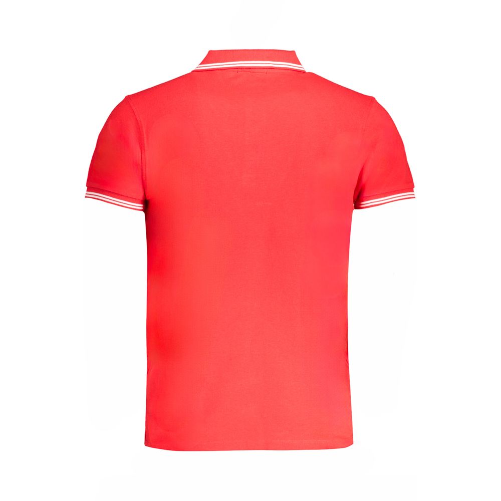 Cavalli Class Red Cotton Polo Shirt Cavalli Class