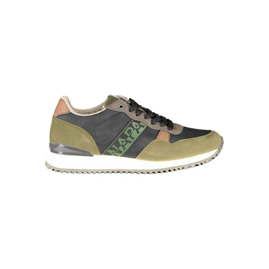 Napapijri Green Contrast Detail Lace-up Sneakers Napapijri