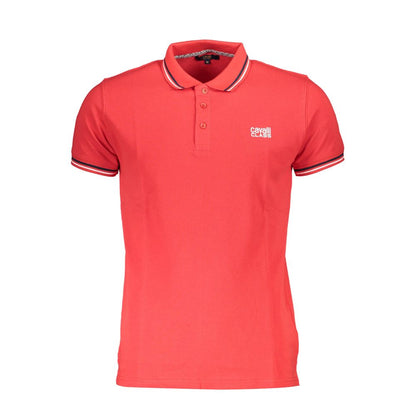 Cavalli Class Red Cotton Polo Shirt Cavalli Class