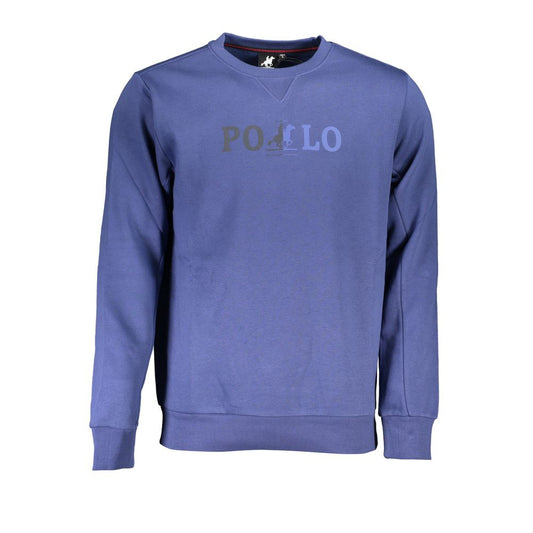 U.S. Grand Polo Chic Fleece Crew Neck Sweater in Blue U.S. Grand Polo