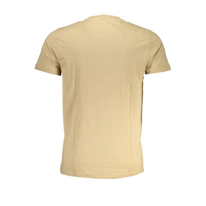 Cavalli Class Beige Cotton T-Shirt Cavalli Class