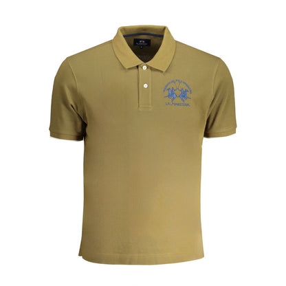 La Martina Green Cotton Polo Shirt La Martina