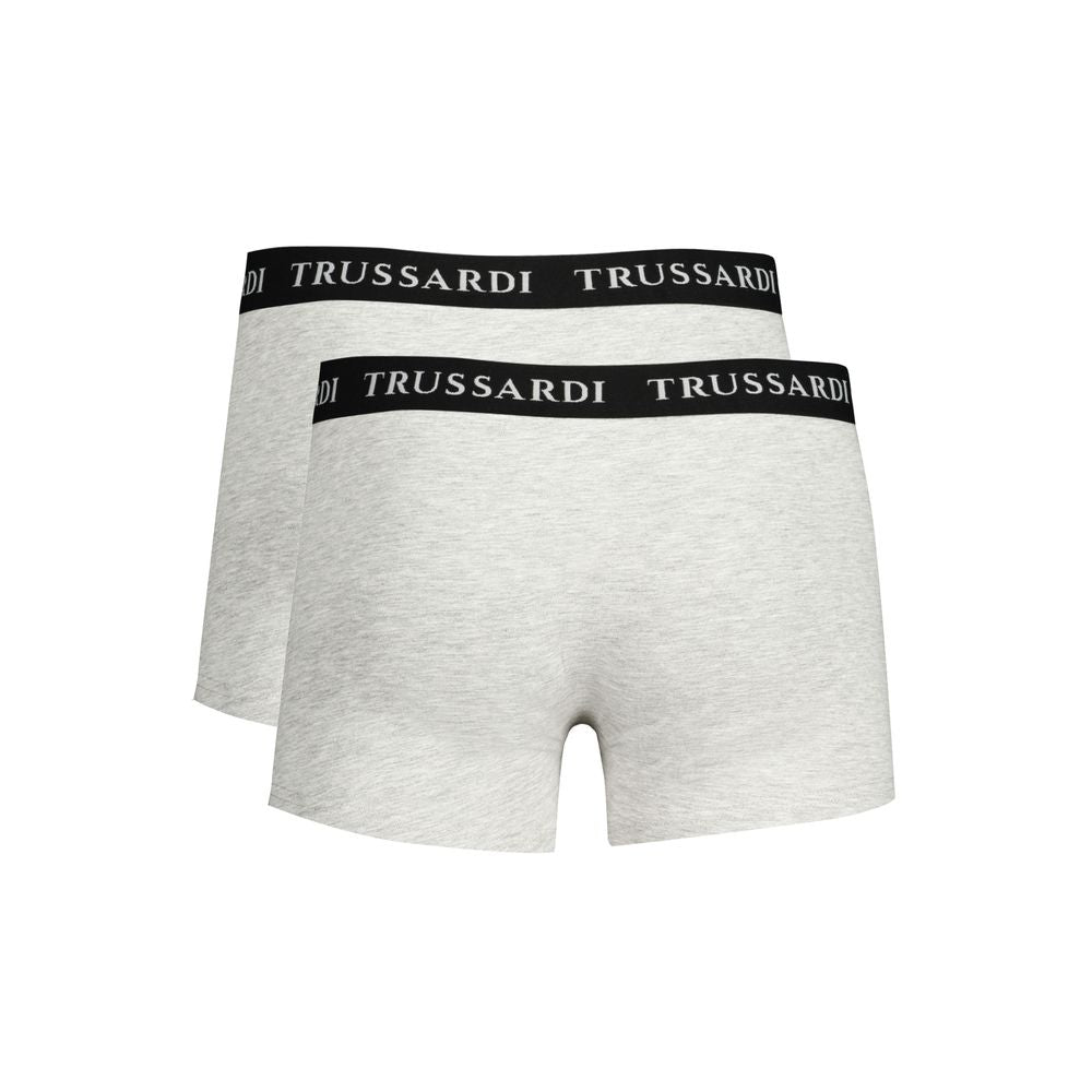 Trussardi Gray Cotton Underwear Trussardi