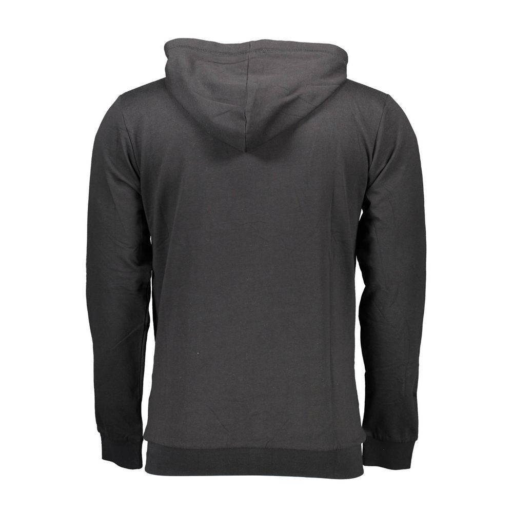 Sergio Tacchini Elegant Black Hooded Zip Sweatshirt Sergio Tacchini