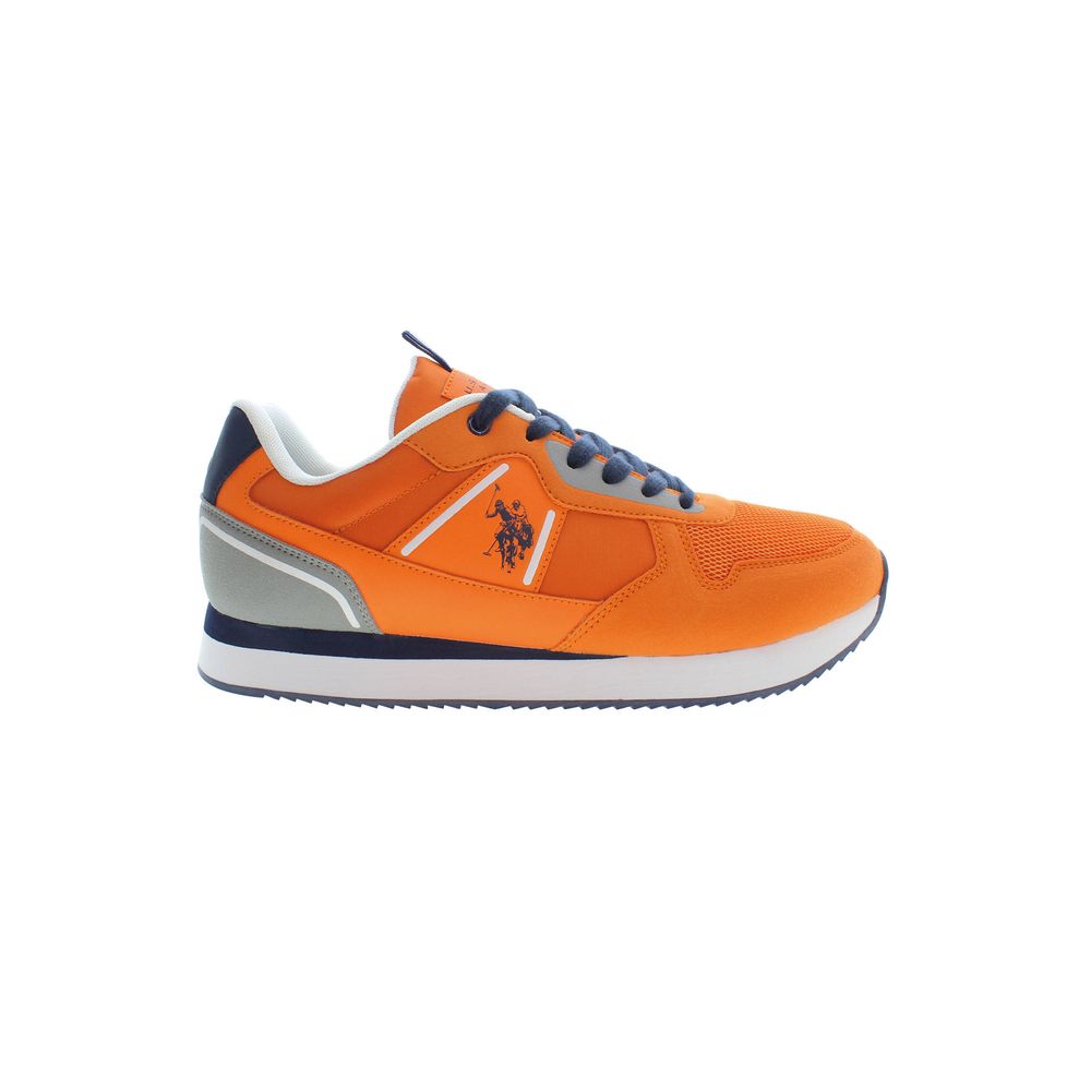 U.S. POLO ASSN. Orange Lace-Up Sports Sneakers with Logo Detail U.S. POLO ASSN.