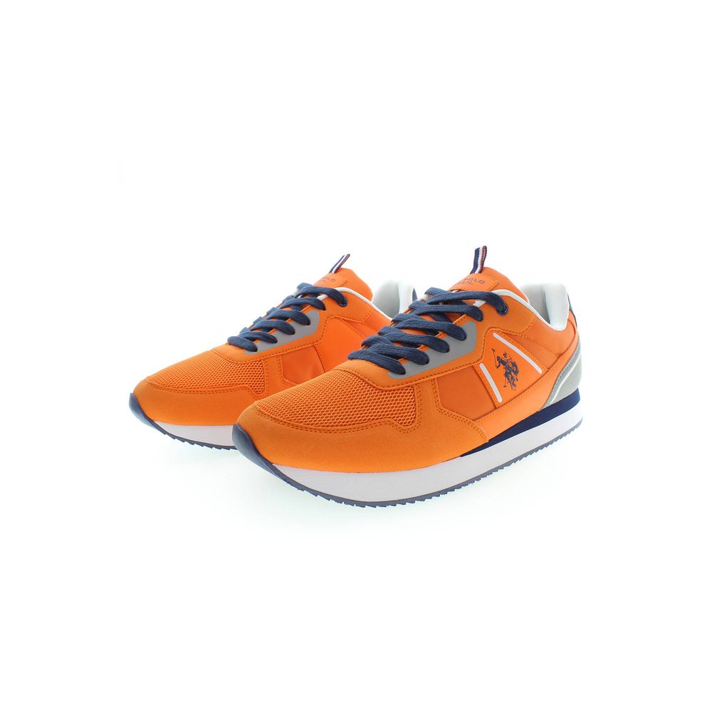 U.S. POLO ASSN. Orange Lace-Up Sports Sneakers with Logo Detail U.S. POLO ASSN.