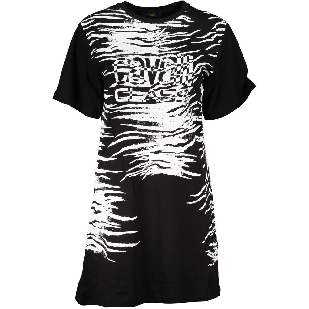 Cavalli Class Elegant Short Sleeve Printed Dress Cavalli Class