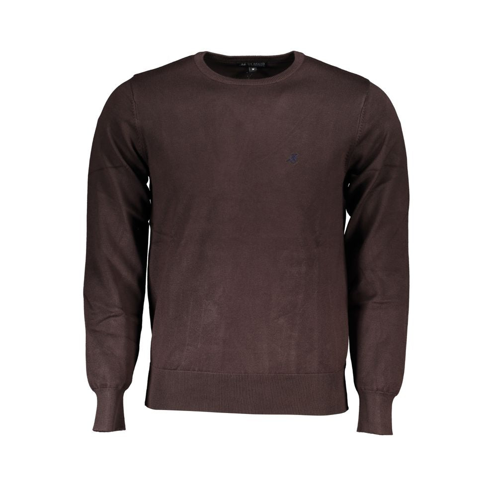 U.S. Grand Polo Brown Nylon Sweater U.S. Grand Polo