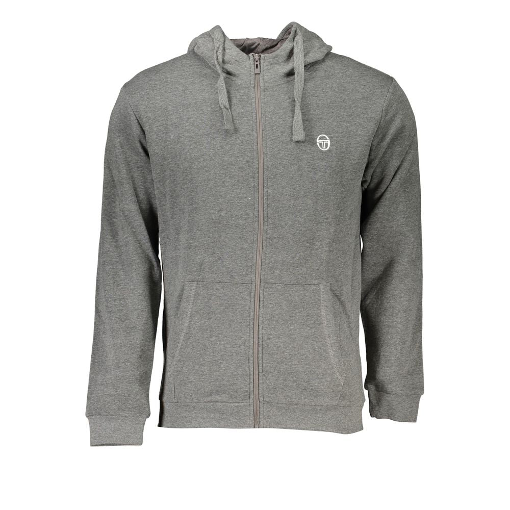 Sergio Tacchini Gray Cotton Sweater Sergio Tacchini