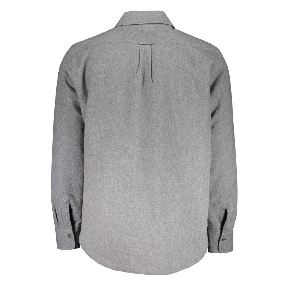 Gant Elegant Gray Cotton Long-Sleeved Men's Shirt Gant