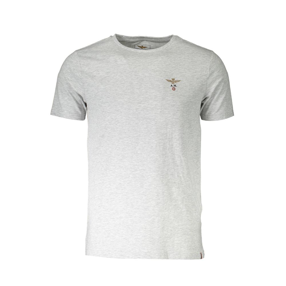 Aeronautica Militare Gray Cotton T-Shirt Aeronautica Militare