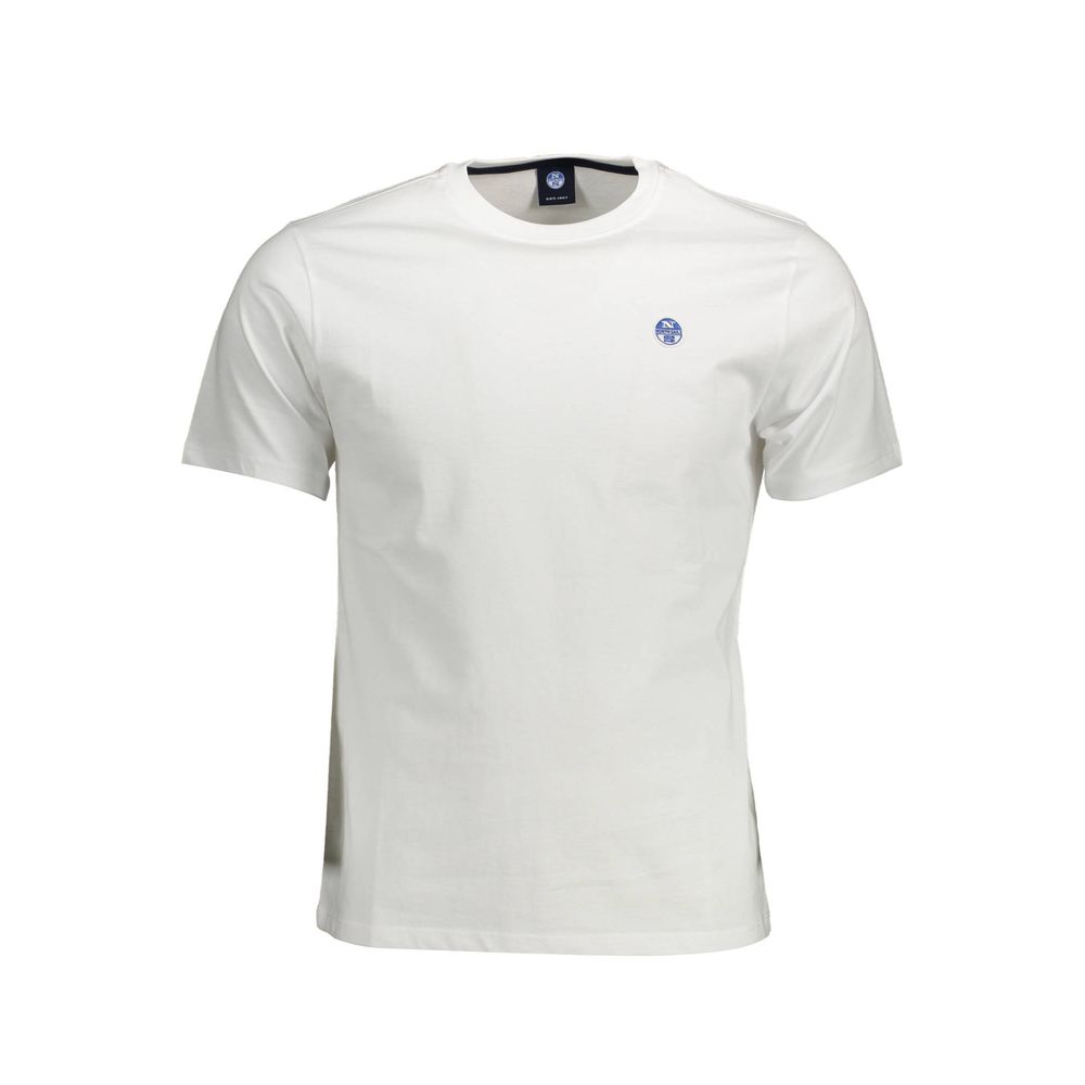 North Sails Elegant White Round Neck Cotton Tee North Sails