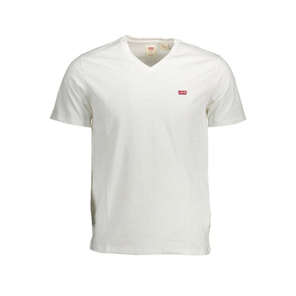 Levi's Classic V-Neck White Cotton Tee Levi's