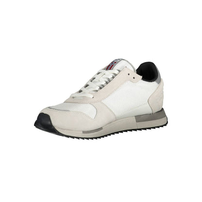 Napapijri Sleek White Sneakers with Contrasting Accents Napapijri