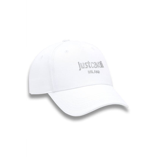 Just Cavalli Chic Embroidered Cotton Visor Cap Just Cavalli