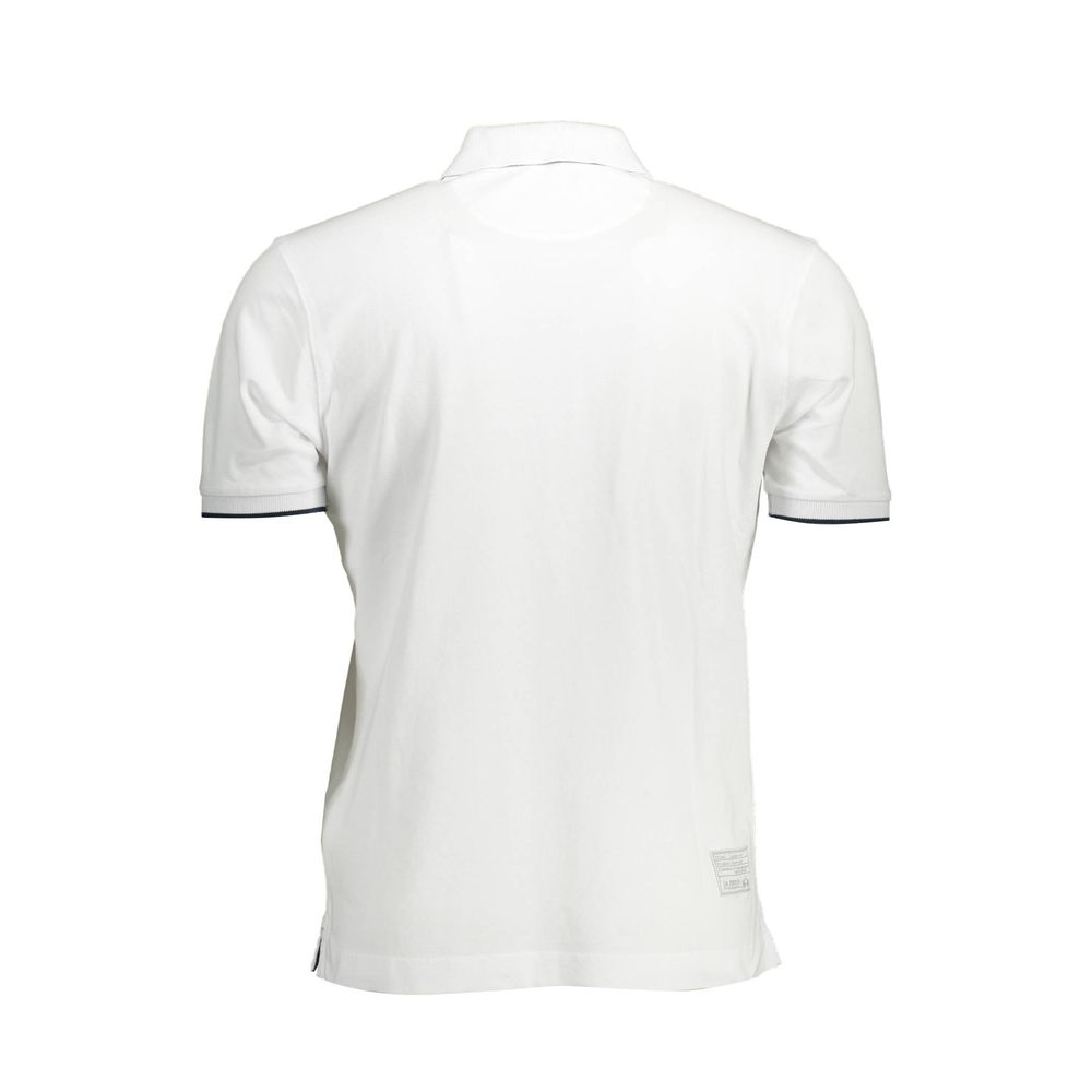 La Martina Elegant White Polo with Contrasting Embroidery La Martina