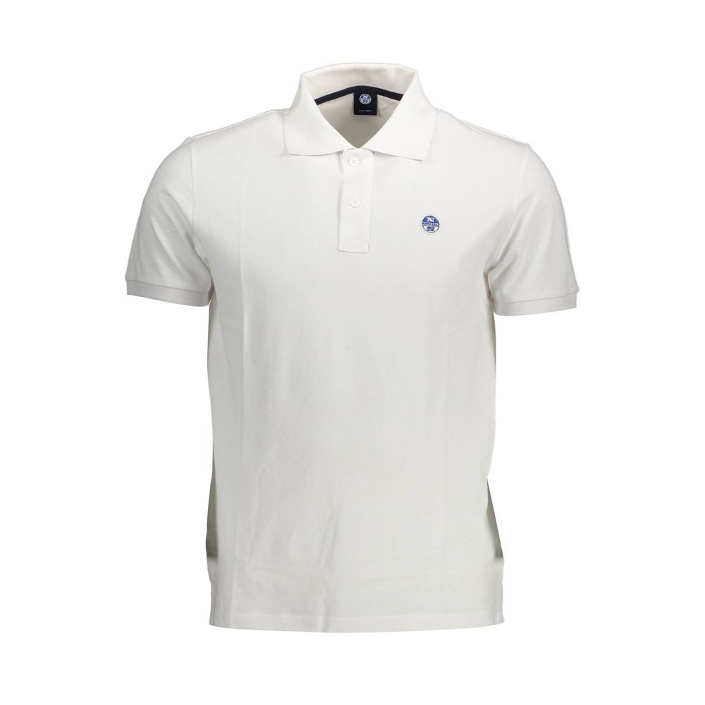 North Sails Elegant White Cotton Polo With Logo Detail North Sails