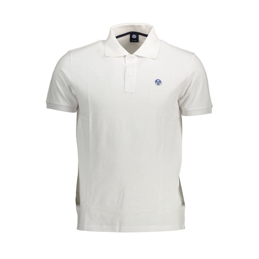 North Sails Elegant White Cotton Polo With Logo Detail North Sails