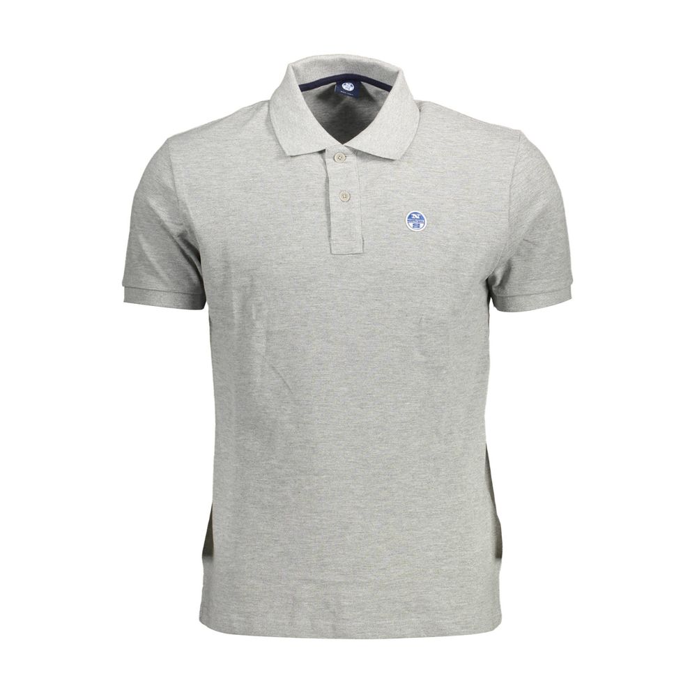 North Sails Elegant Gray Short-Sleeved Polo Shirt North Sails