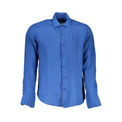 La Martina Elegant Linen French Collar Shirt La Martina