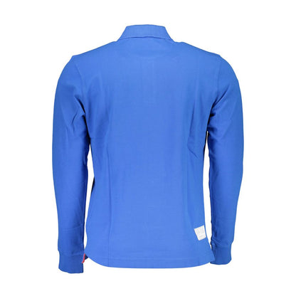 La Martina Elegant Blue Long-Sleeved Polo for the Modern Man La Martina