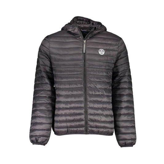 North Sails Sleek Black Hooded Polyamide Jacket North Sails