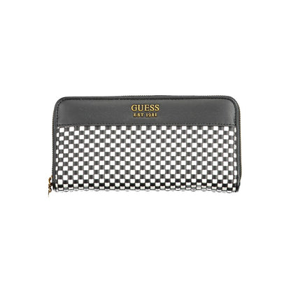 Guess Jeans Sleek Black Polyethylene Wallet with Contrasting Details Guess Jeans