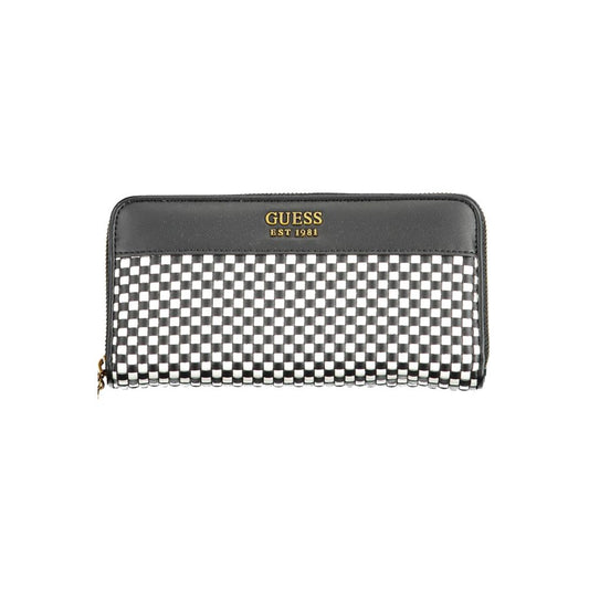 Guess Jeans Sleek Black Polyethylene Wallet with Contrasting Details Guess Jeans