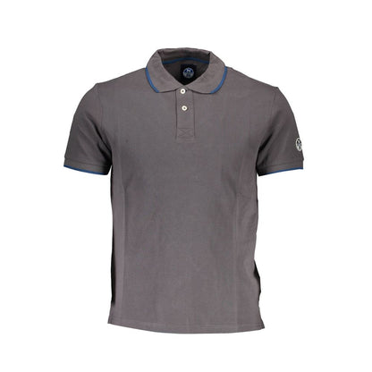 North Sails Elegant Gray Short-Sleeved Polo Shirt North Sails