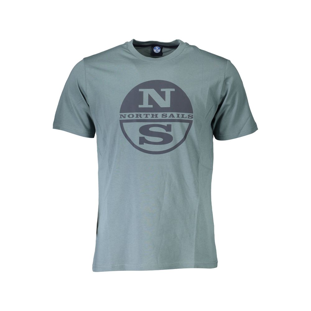 North Sails Green Cotton Logo Tee with Stylish Print North Sails