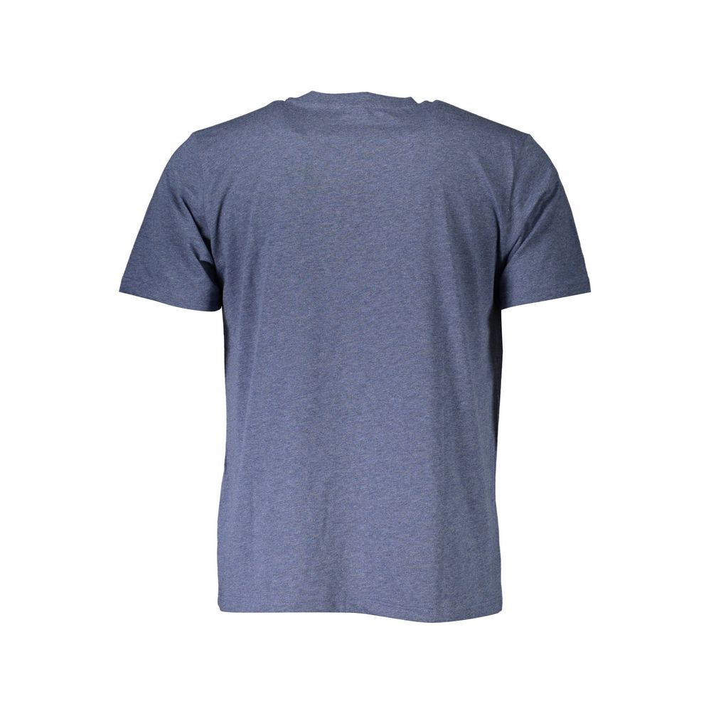 North Sails Classic Blue Cotton Tee with Logo Detail North Sails