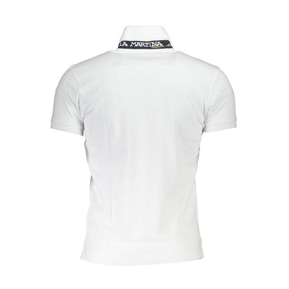 La Martina Sleek Slim Fit Polo with Embroidery Detail La Martina