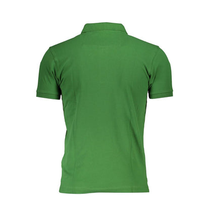 La Martina Elegant Slim Fit Green Polo With Contrasting Details La Martina