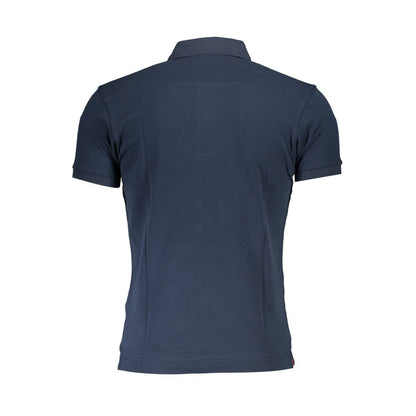 La Martina Elegant Slim-Fit Blue Polo with Contrasting Details La Martina