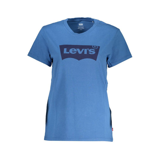 Levi's Elegant Blue Cotton Tee with Classic Print Levi's