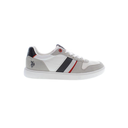 U.S. POLO ASSN. Chic Gray Lace-Up Sneakers with Logo Detail U.S. POLO ASSN.