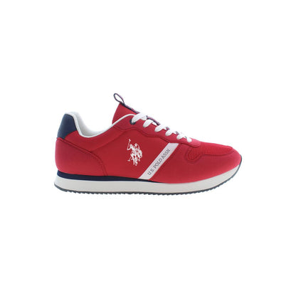 U.S. POLO ASSN. Chic Pink Lace-Up Sneakers with Contrasting Accents U.S. POLO ASSN.