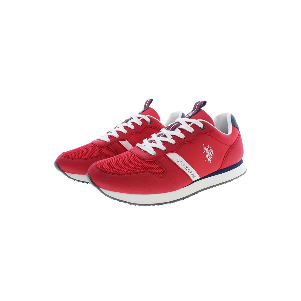 U.S. POLO ASSN. Chic Pink Lace-Up Sneakers with Contrasting Accents U.S. POLO ASSN.