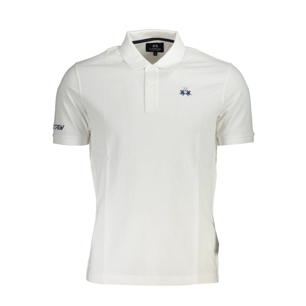 La Martina Elegant White Cotton Polo Shirt La Martina