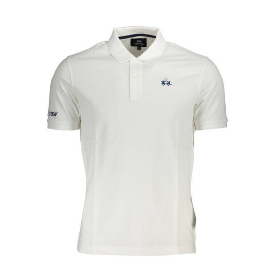 La Martina Elegant White Cotton Polo Shirt La Martina