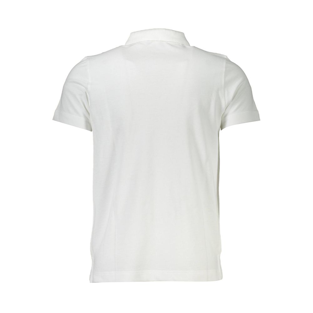 Cavalli Class Chic White Embroidered Polo for Men Cavalli Class