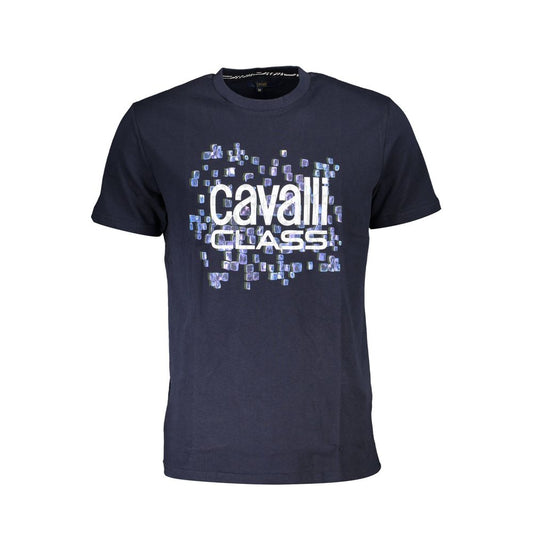 Cavalli Class Blue Cotton T-Shirt Cavalli Class