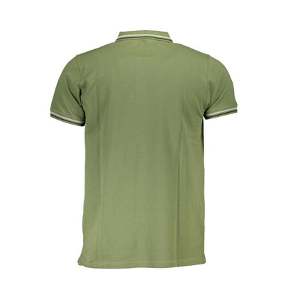 Cavalli Class Green Cotton Polo Shirt Cavalli Class