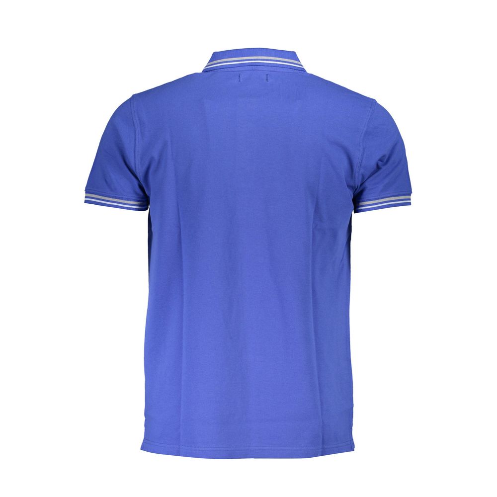 Cavalli Class Blue Cotton Polo Shirt Cavalli Class