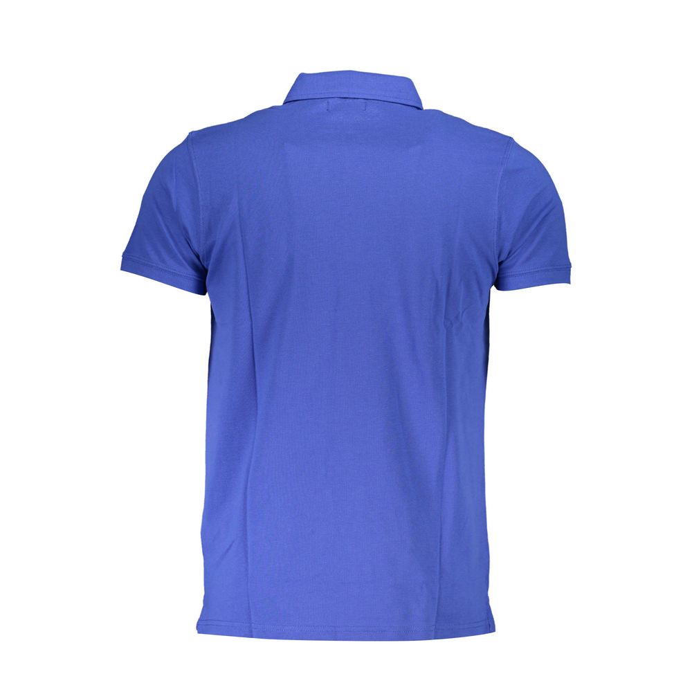 Cavalli Class Blue Cotton Polo Shirt Cavalli Class