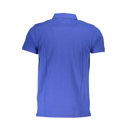 Cavalli Class Blue Cotton Polo Shirt Cavalli Class