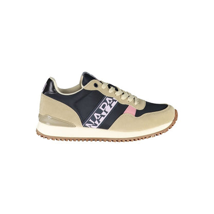 Napapijri Beige Lace-Up Sneakers with Contrasting Details Napapijri