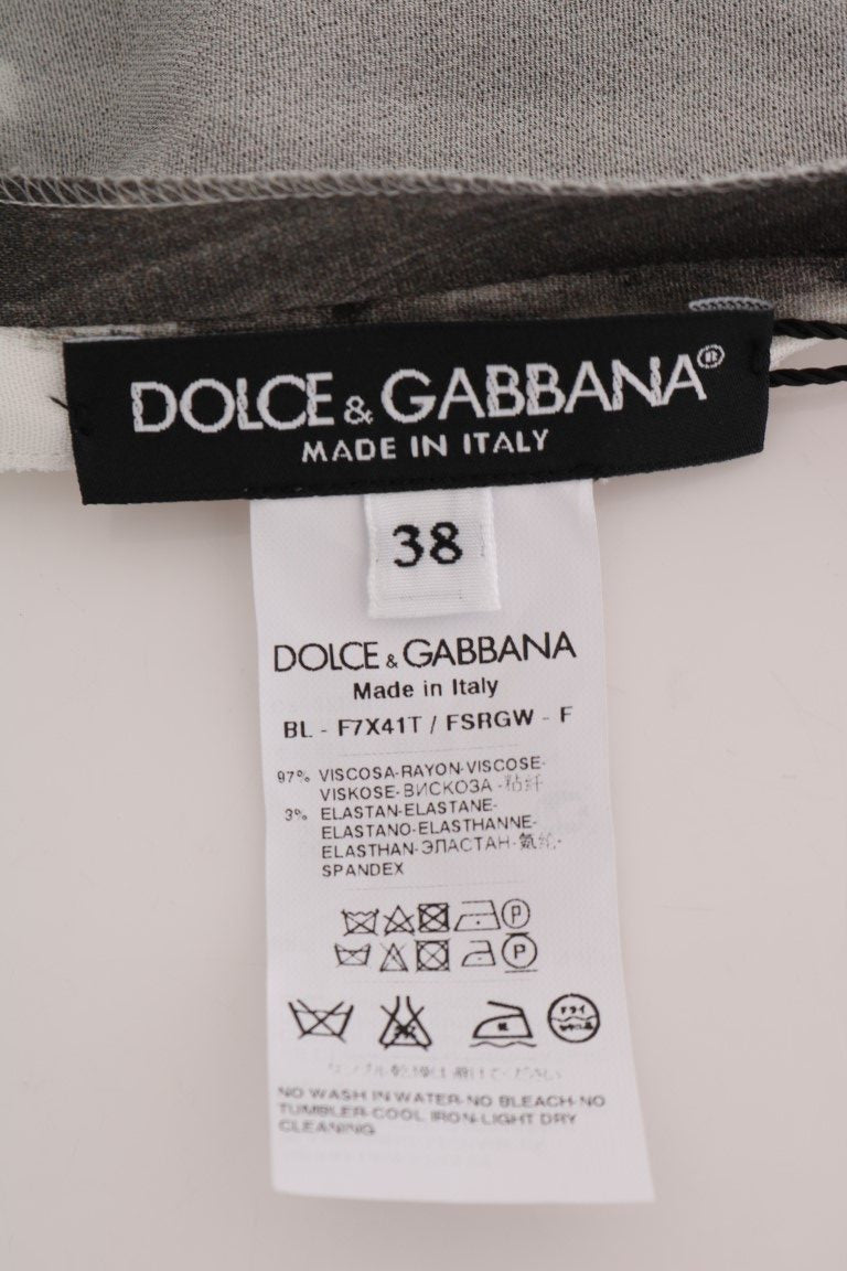 Dolce & Gabbana Elegant Striped Stretch Blouse Dolce & Gabbana